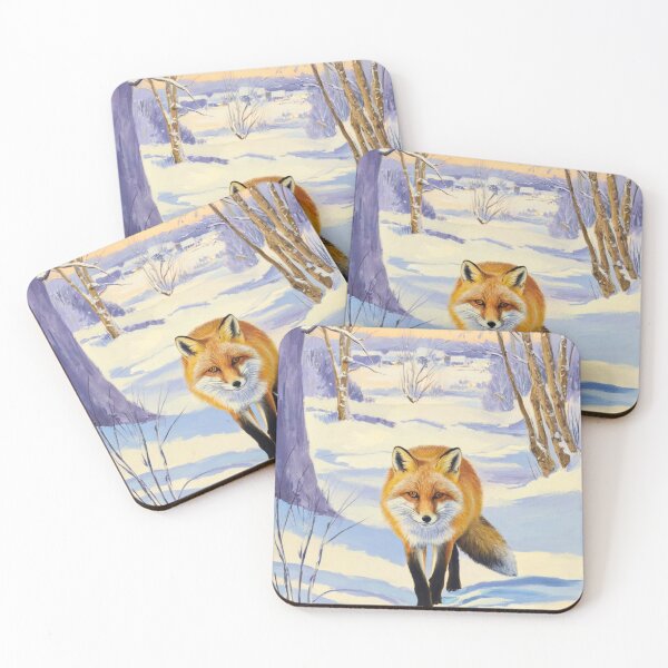 Item preview, Fox Portrait. Winter season, snow fox, vintage fox, fox painting, Henri Matisse style designed and sold by FoxVibes.
