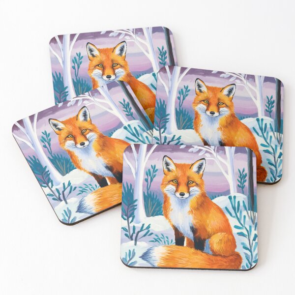 Item preview, Fox Portrait. Winter season, snow fox, vintage fox, fox painting, Henri Matisse style designed and sold by FoxVibes.