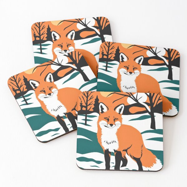 Item preview, Fox Portrait. Winter season, snow fox, vintage fox, fox painting, Henri Matisse style designed and sold by FoxVibes.