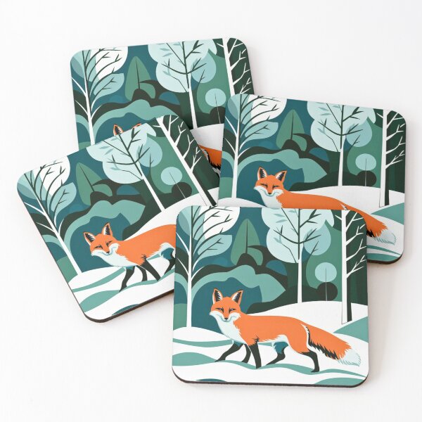Item preview, Fox Portrait. Winter season, snow fox, vintage fox, fox painting, Henri Matisse style designed and sold by FoxVibes.
