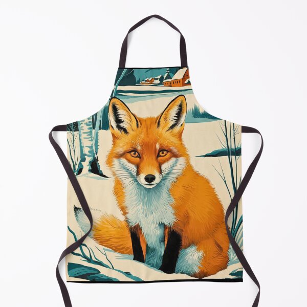 Artikelvorschau, Fuchs-Porträt. Wintersaison, Schneefuchs, Vintage-Fuchs, Fuchs-Malerei, Henri Matisse-Stil entworfen und verkauft von FoxVibes.