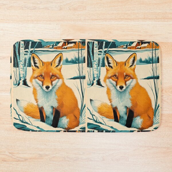 Artikelvorschau, Fuchs-Porträt. Wintersaison, Schneefuchs, Vintage-Fuchs, Fuchs-Malerei, Henri Matisse-Stil entworfen und verkauft von FoxVibes.