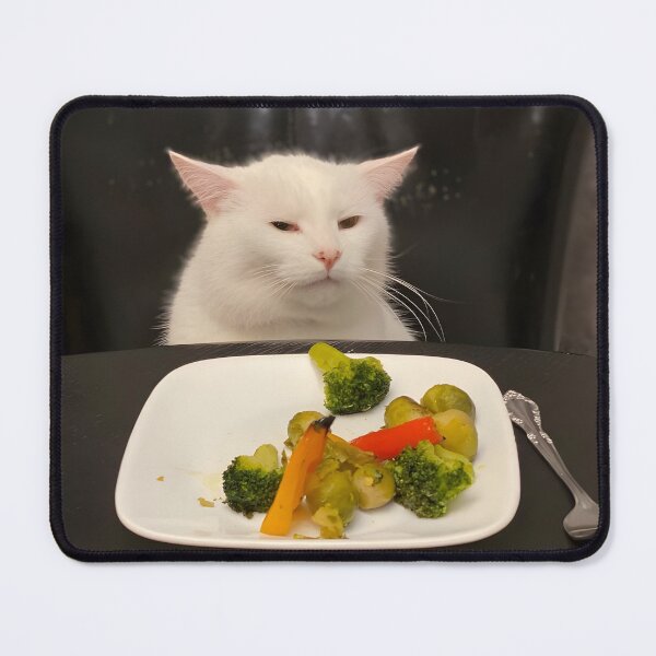 Item preview, Meme Cat Who Doesn’t Like Vegetables designed and sold by hiiameartha.