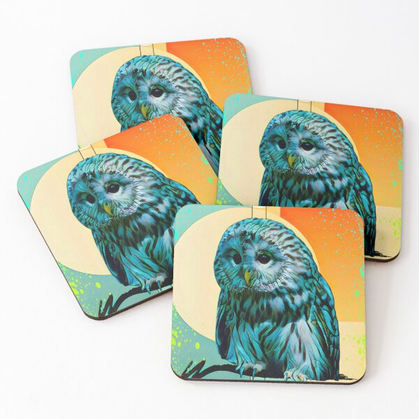 Item preview, cute blue owl designed and sold by clarazen.