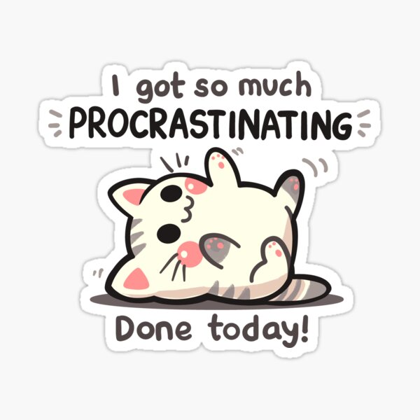 Item preview, Procrastinating Cat designed and sold by TechraNova.
