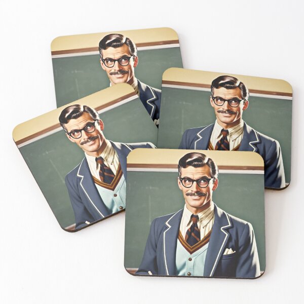 Item preview, teacher, man, retro, art designed and sold by DonnaBlankaArt.