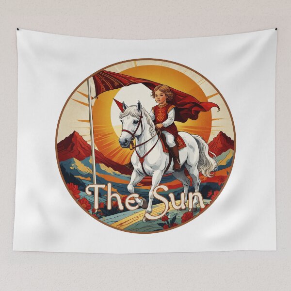 Item preview, The Sun Major Arcana Card - Child on a White Horse designed and sold by Pixel Waite.