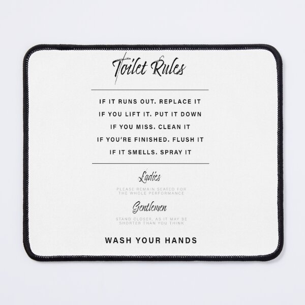 Item preview, Toilet Rules designed and sold by My Digital Mind.