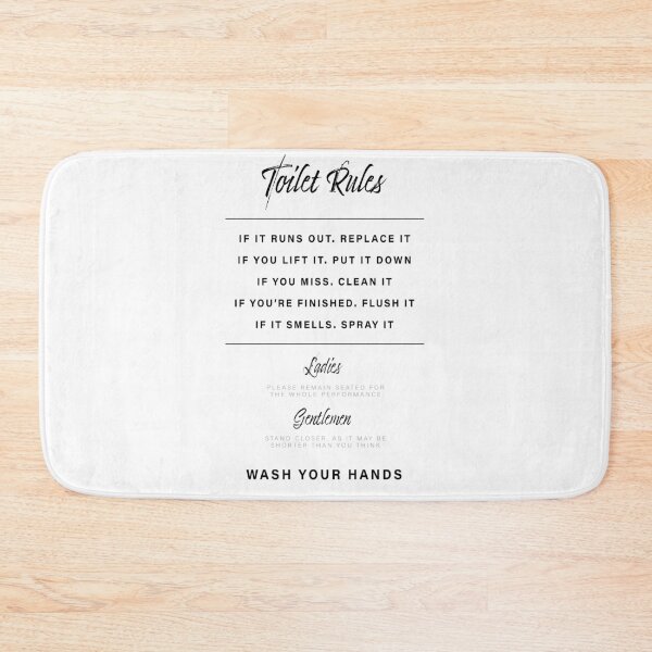 Item preview, Toilet Rules designed and sold by My Digital Mind.