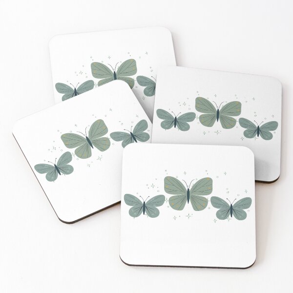 Item preview, Cute green butterflies sticker designed and sold by FlawlessDraft.