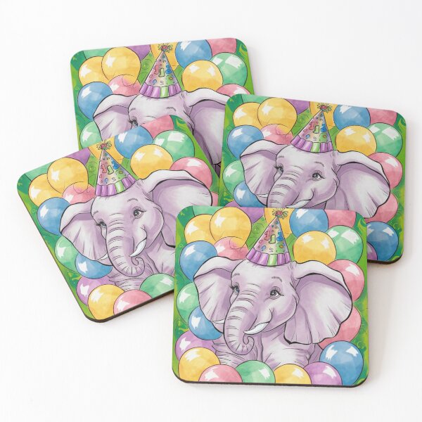 Item preview, Birthday Elephant. Birthday celebration, Cute Elephant, party animal, colorful elephant, elephant drawing designed and sold by ElephantVibes.