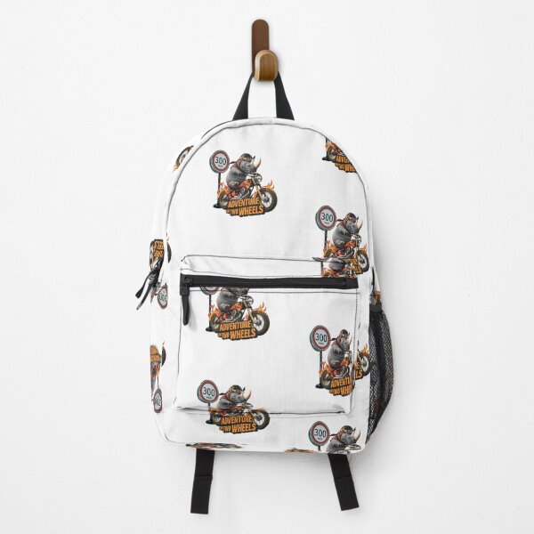 Item preview, Freedom on Two Wheels - Rhinoceros Riding a Motorcycle designed and sold by AleksKos.