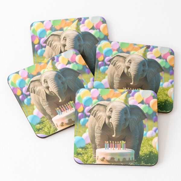 Item preview, Birthday Elephant. Birthday celebration, Cute Elephant, party animal, colorful elephant, elephant drawing designed and sold by ElephantVibes.
