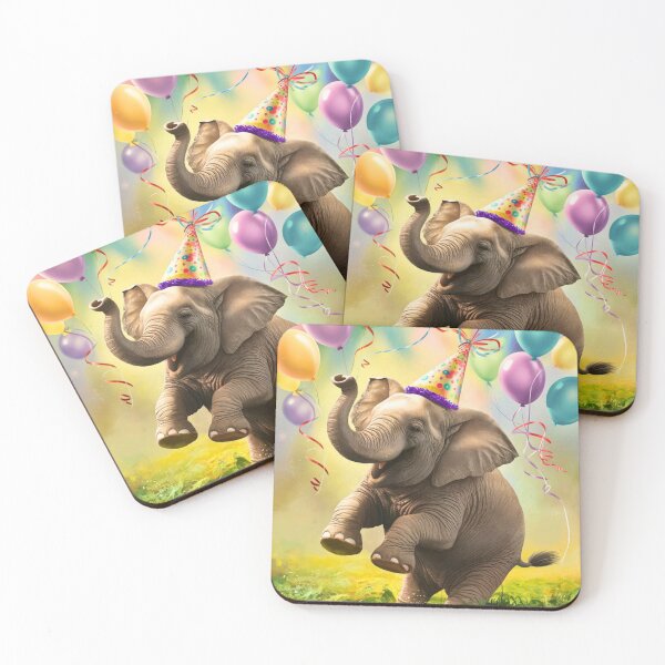 Item preview, Birthday Elephant. Birthday celebration, Cute Elephant, party animal, colorful elephant, elephant drawing designed and sold by ElephantVibes.