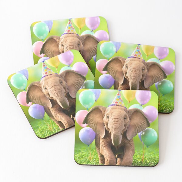 Item preview, Birthday Elephant. Birthday celebration, Cute Elephant, party animal, colorful elephant, elephant drawing designed and sold by ElephantVibes.
