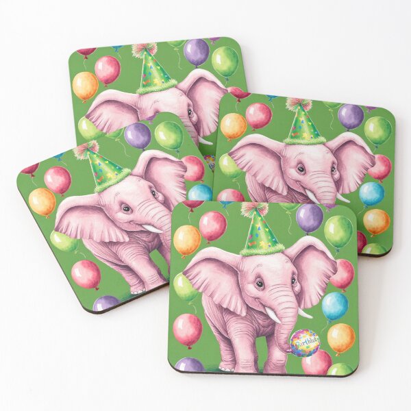 Item preview, Birthday Elephant. Birthday celebration, Cute Elephant, party animal, colorful elephant, elephant drawing designed and sold by ElephantVibes.