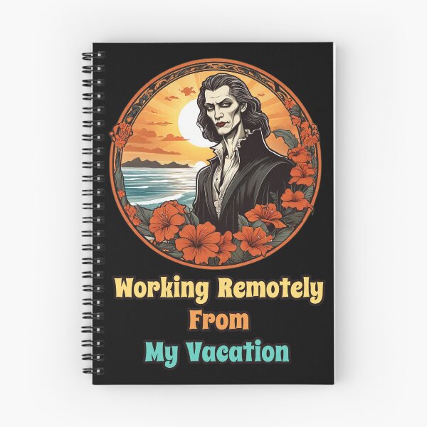 Item preview, Workaholic Vampire by The Beach - Working Remotely From My Vacation designed and sold by Ridiculam Toga.