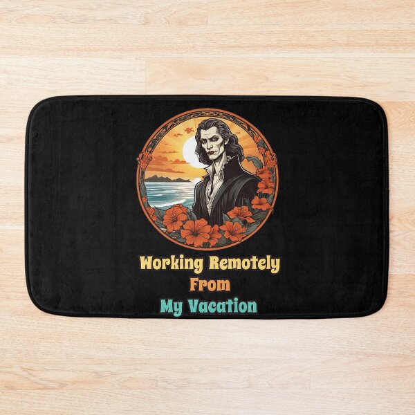 Item preview, Workaholic Vampire by The Beach - Working Remotely From My Vacation designed and sold by Ridiculam Toga.