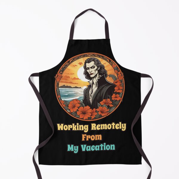 Item preview, Workaholic Vampire by The Beach - Working Remotely From My Vacation designed and sold by Ridiculam Toga.