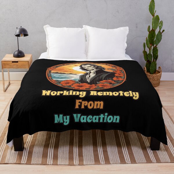 Item preview, Workaholic Vampire by The Beach - Working Remotely From My Vacation designed and sold by Ridiculam Toga.