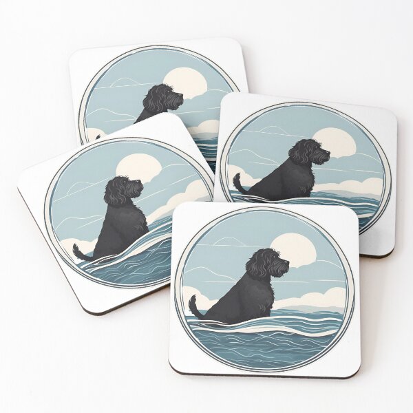 Item preview, Traveler dog in the sea Irish Water Spaniel dog onwer  designed and sold by GoodyPaws.