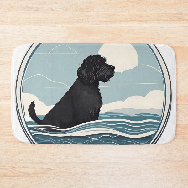 Item preview, Traveler dog in the sea Irish Water Spaniel dog onwer designed and sold by GoodyPaws.