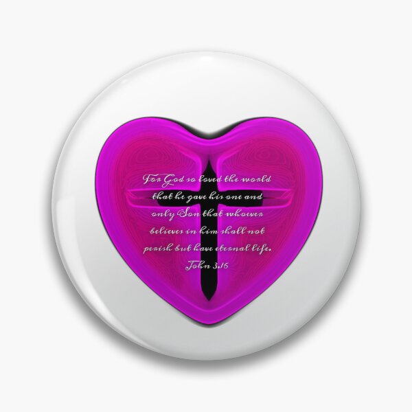 Item preview, John 3.16 heart ♥  designed and sold by Kangaroo Sun.