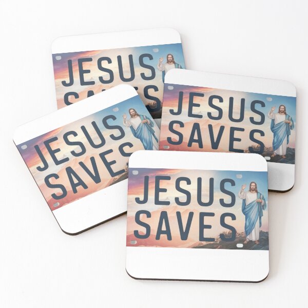 Item preview, Jesus Saves License Plate designed and sold by Obinne.