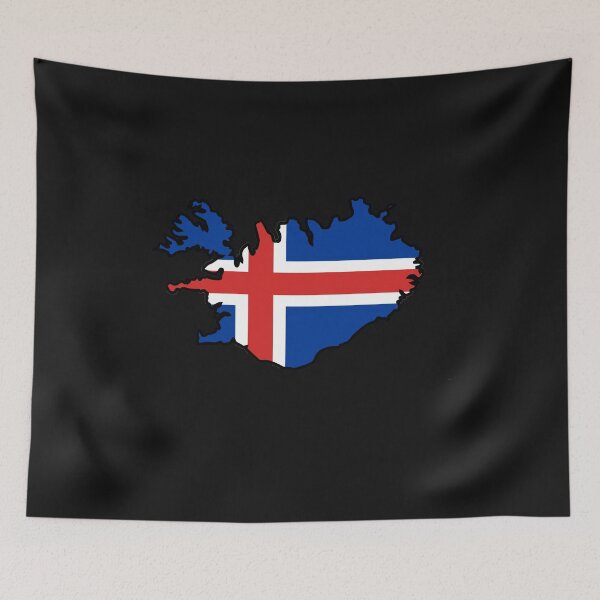 Item preview, Iceland Flag Map Reykjavik designed and sold by AnimalsDH305.