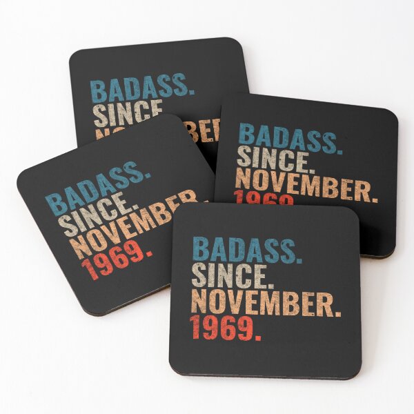 Item preview, Badass since November 1969 Vintage 1969 November birthday gift designed and sold by Teelogic.