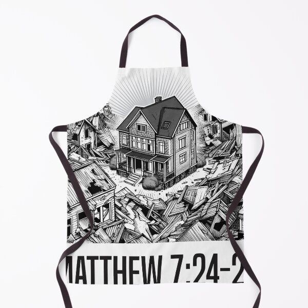Item preview, House Built On The Rock - Jesus Quote designed and sold by Vector-Artist.
