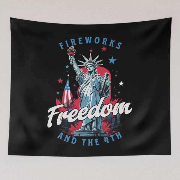 Item preview, Fireworks Freedom July Statue Of Liberty designed and sold by LuminOrb.