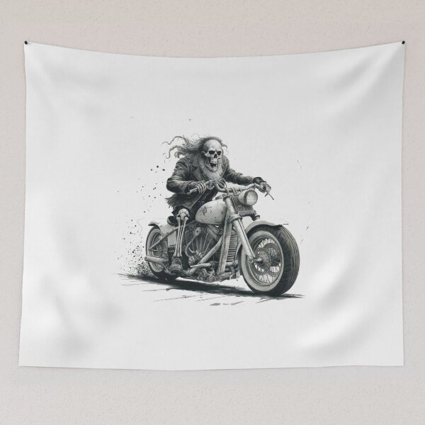 Item preview, Biker Bear Skeleton designed and sold by Gentle40Winks.