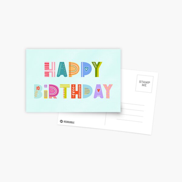 Artikel-Vorschau von Alles Gute zum Geburtstag - Lustig & Bunt - Blau, designt und verkauft von Sweet Note Paper Co..