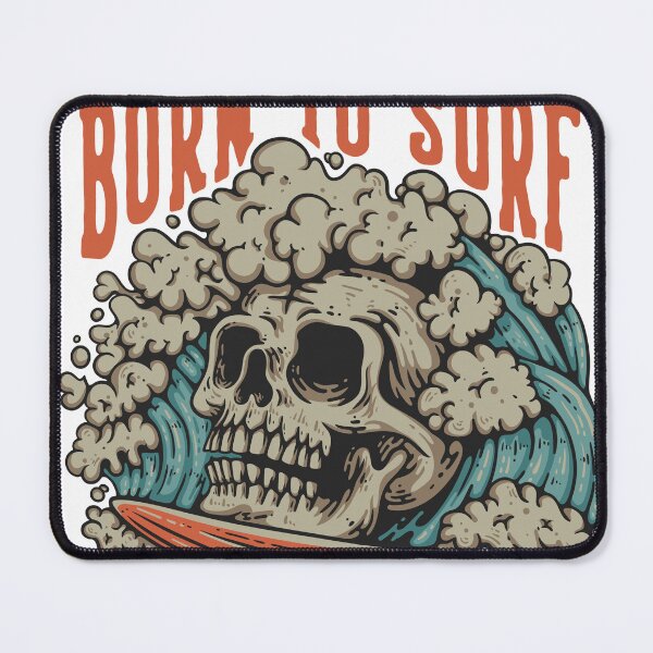 Item preview, born to surf skull designed and sold by Arctic frame studio.
