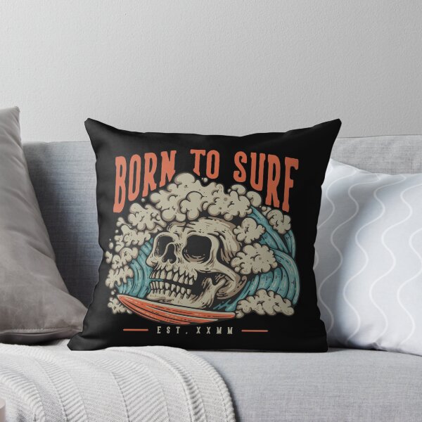 Item preview, born to surf skull designed and sold by Arctic frame studio.
