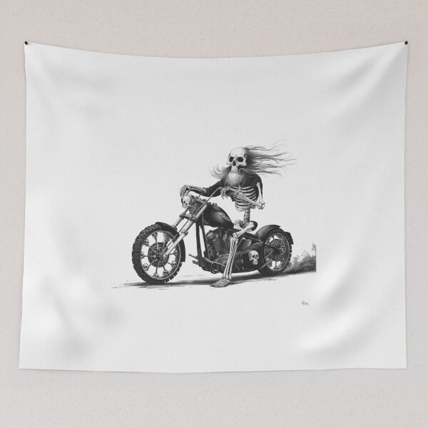 Item preview, Biker Bear Skeleton designed and sold by Gentle40Winks.