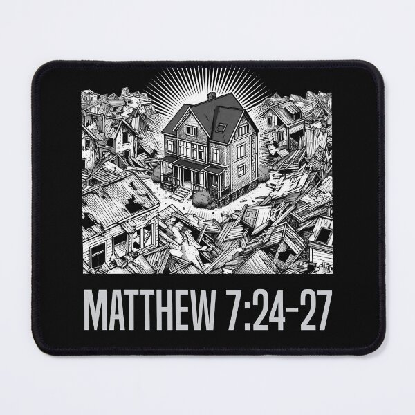 Item preview, House Built On The Rock 2 - Jesus Quote designed and sold by Vector-Artist.