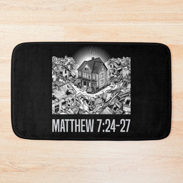 Item preview, House Built On The Rock 2 - Jesus Quote designed and sold by Vector-Artist.