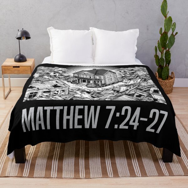 Item preview, House Built On The Rock 2 - Jesus Quote designed and sold by Vector-Artist.