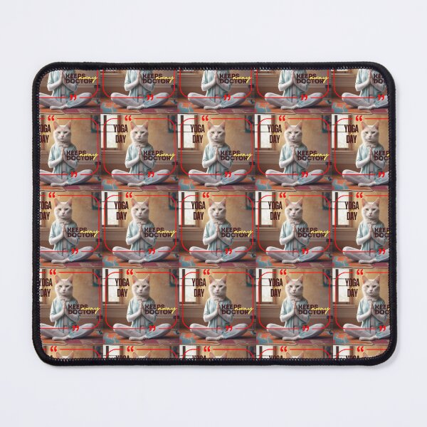 Item preview, CAT - Yoga a day keeps doctor away designed and sold by ZibaCentralShop.