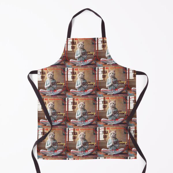 Item preview, CAT - Yoga a day keeps doctor away designed and sold by ZibaCentralShop.