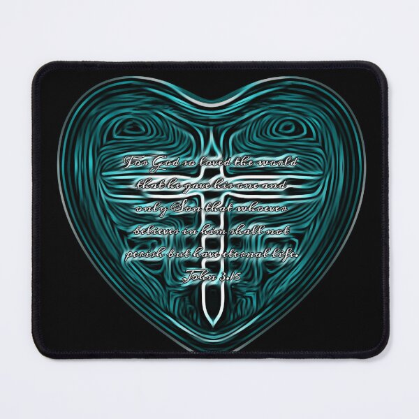 Item preview, John 3.16 heart ♥ designed and sold by Kangaroo Sun.