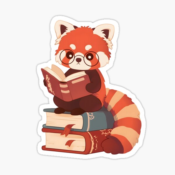 Vista previa del artículo con la obra «Libro de lectura del panda rojo», diseñado y vendido por xiao xuans.