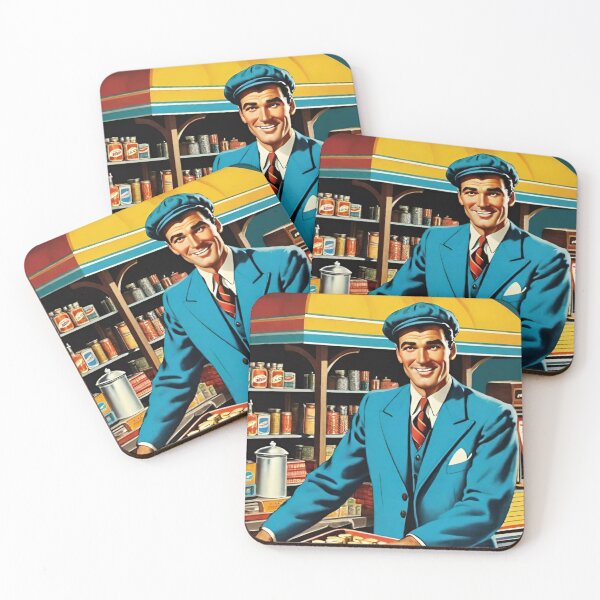 Item preview, seller, man, retro, art designed and sold by DonnaBlankaArt.