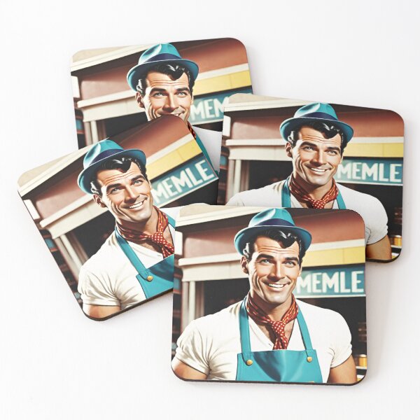 Item preview, seller, man, retro, art designed and sold by DonnaBlankaArt.