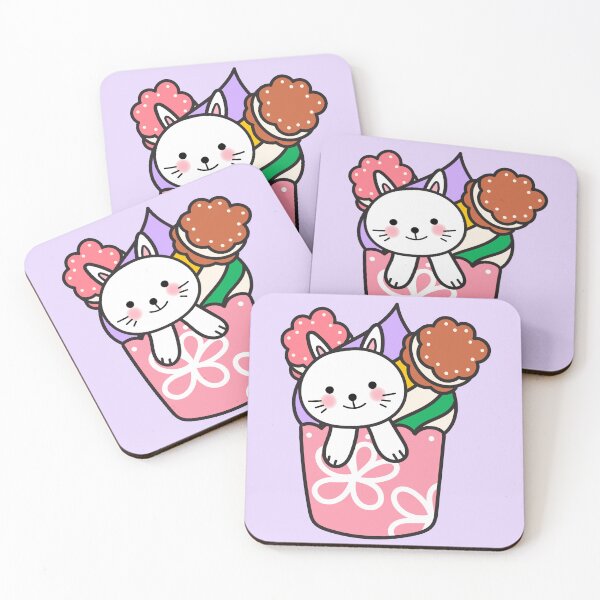 Item preview, Cute Cartoon Cat in Flowered Gift cupcake designed and sold by Arterich.