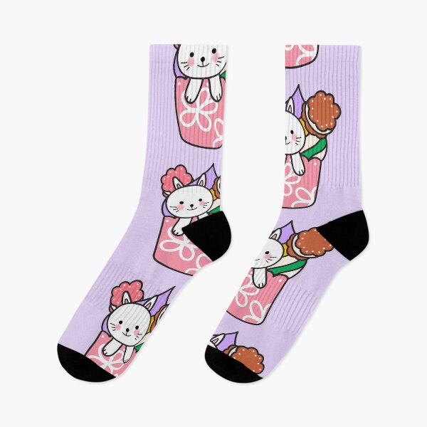 Item preview, Cute Cartoon Cat in Flowered Gift cupcake designed and sold by Arterich.