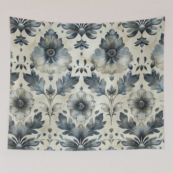 Item preview, WHIMSICAL WILDFLOWER Watercolor Damask designed and sold by Frenchifique.