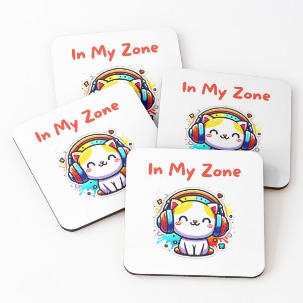 Item preview, Cute Cat in Music Heals Zone designed and sold by LoveDesignMania.